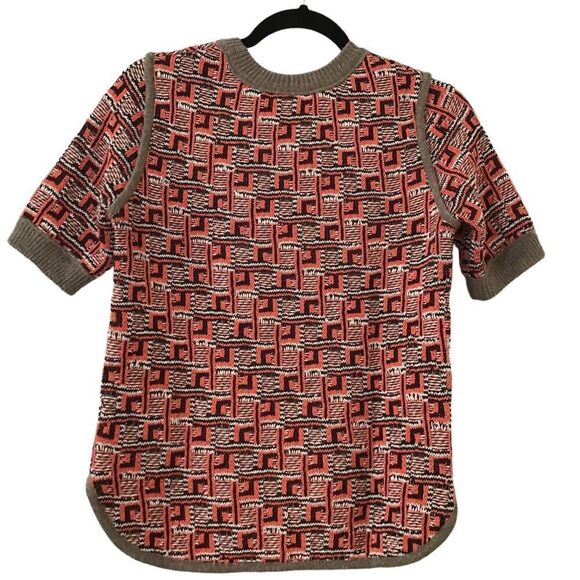 Tory Burch Runway Sweater Chunky Knit Neutral Pullover Size Small - Picture 3 of 9